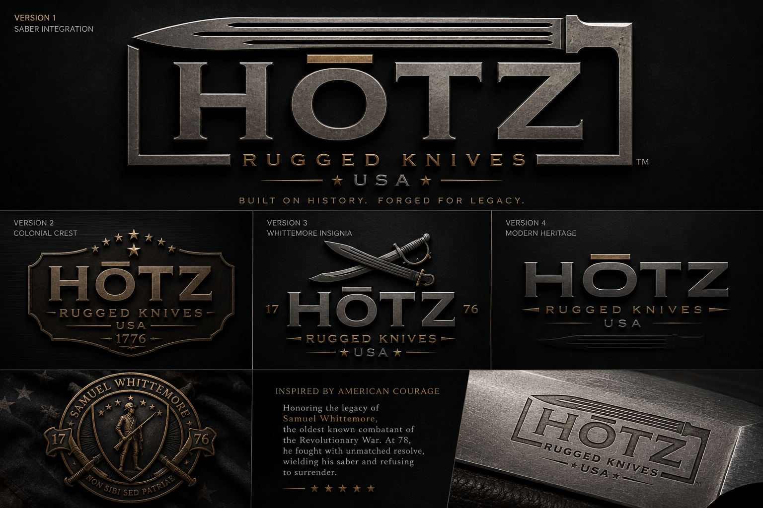 HöTZ Full Brand System — Primary logo, icon monogram, stealth edition, real-world applications